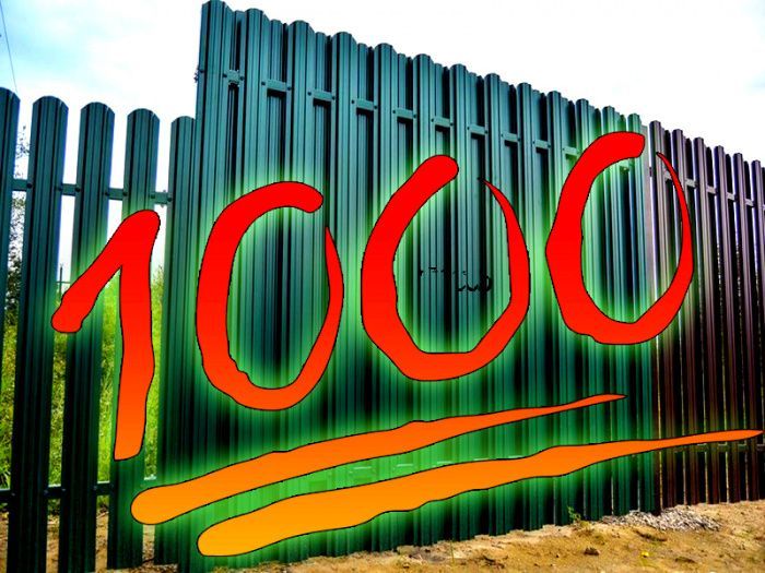 Установлен 1000 забор на территории Московской области.